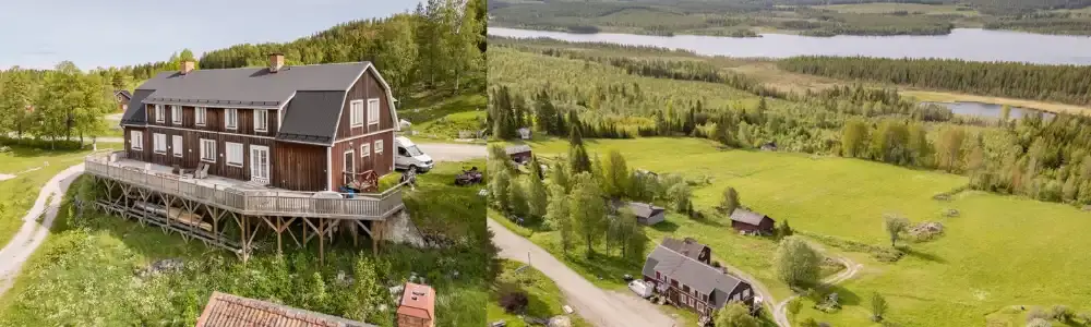 Stor fastighet nära till vatten